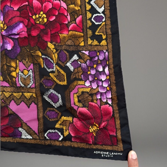 Vintage Adrienne Landau Studio Floral Patterned Scarf - Picture 2 of 2